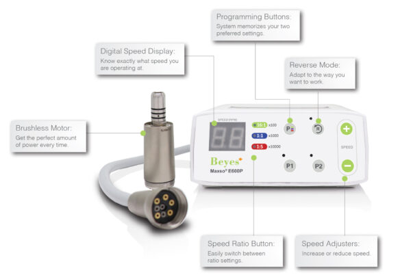 Maxso®E600B Built-In Electric Handpiece System - Image 2