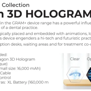 GRAM+ 18cm Hexagon 3D Hologram - clear