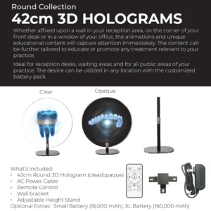 GRAM+ 42cm Round 3D Hologram - clear