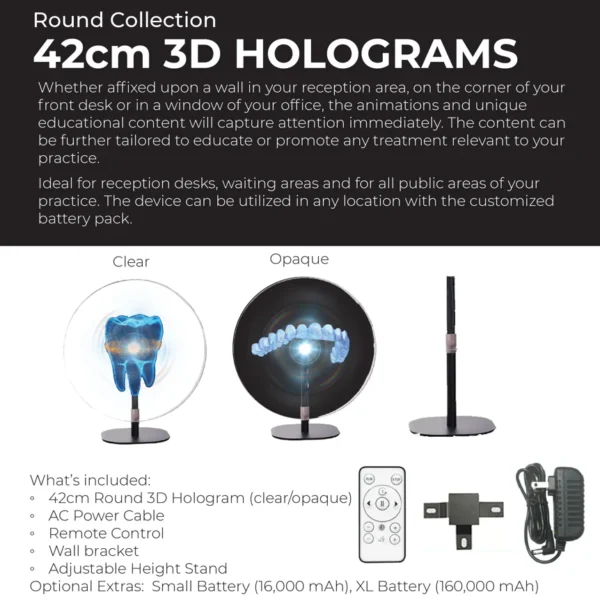 GRAM+ 42cm Round 3D Hologram - opaque