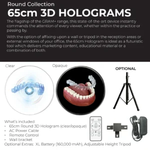 GRAM+ 65cm Round 3D Hologram - clear