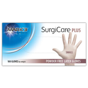 SurgiCare Plus Latex Exam Gloves 100/bx Medium - MARK3