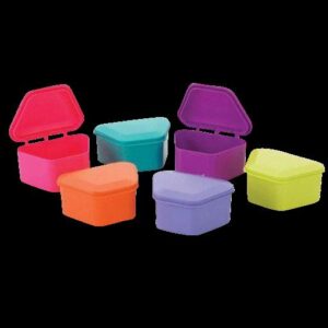 Denture Storage Boxes Assorted Colors 1-3/4" Deep 12/bg. - MARK3®