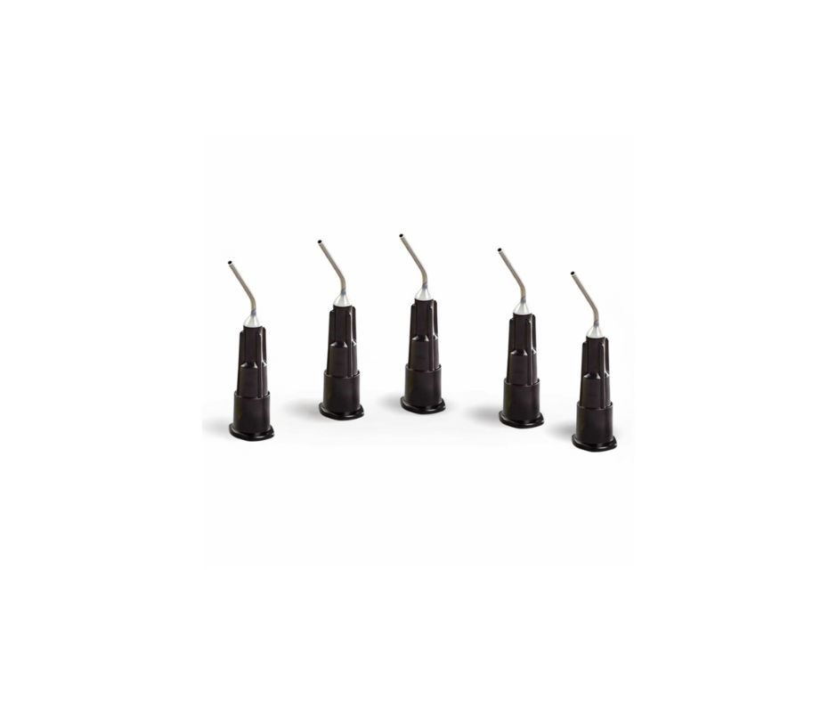 Pre-Bent Needle Tips - 19 Gauge Black 100/Pk - MARK3