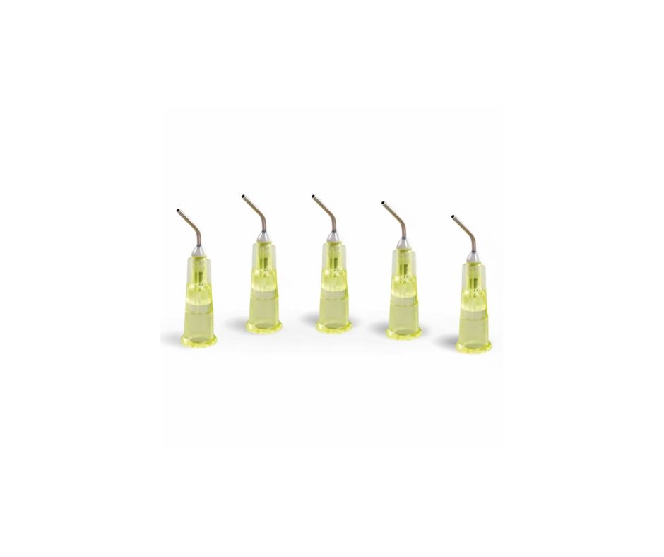 Pre-Bent Needle Tips - 20 Gauge Yellow 100/Pk - MARK3