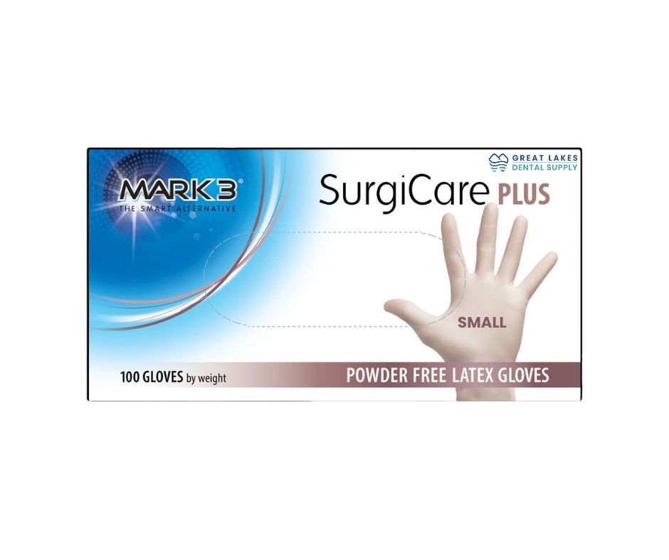 SurgiCare Plus Latex Exam Gloves 100/bx Small - MARK3
