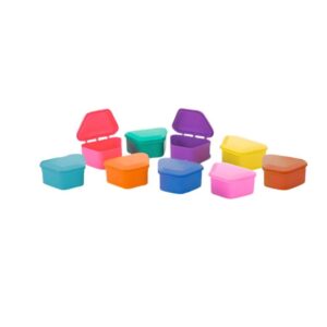 Denture Storage Boxes Assorted Colors 1-3/4" Deep 12/bg. - MARK3®