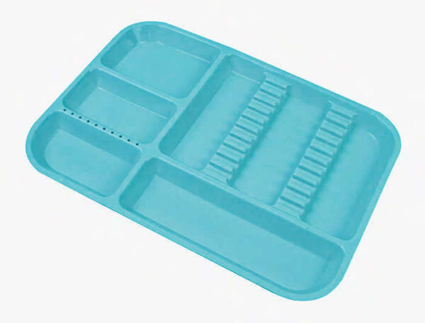 Dental Set Up Trays Blue 1/pk Autoclavable Divided - MARK3 - Image 2